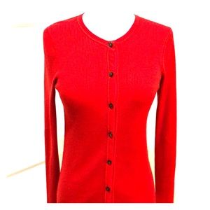 Beautiful red Magaschoni cardigan sweater